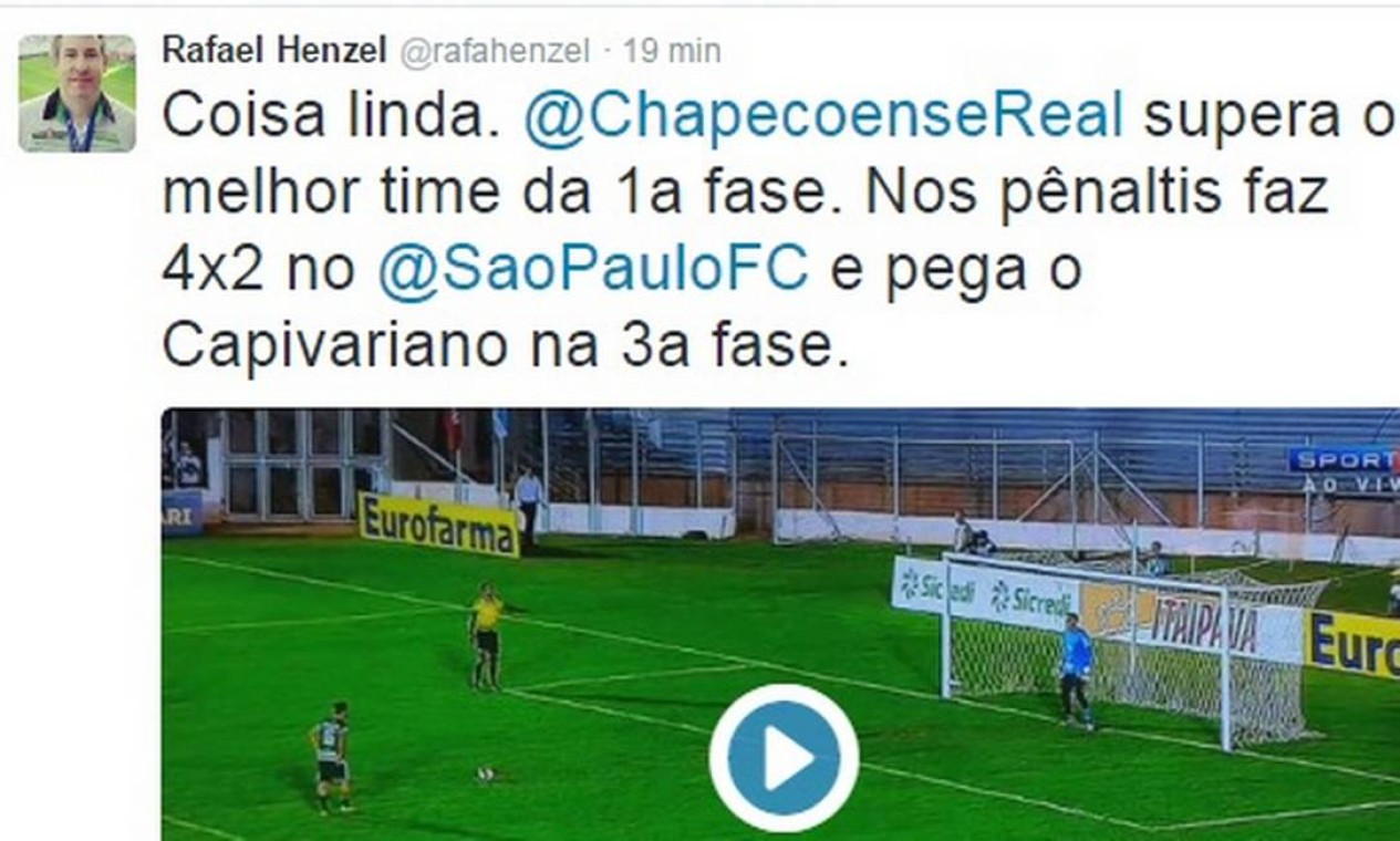 Sobrevivente Henzel Comemora Classifica O Da Chape Na Copinha Jornal