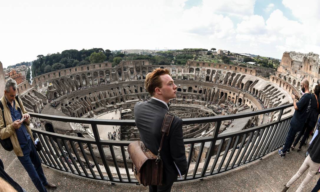 Os andares 4 e 5 do Coliseu, que serão abertos ao público em novembro, oferecem visitas incomparáveis para o anfiteatro Foto: ANDREAS SOLARO / AFP