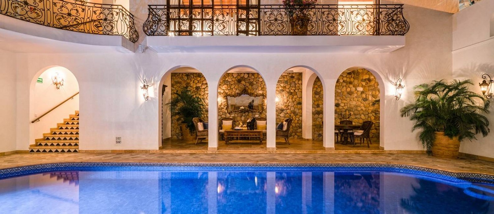 A Casa Kimberly, em Puerto Vallarta, no México, foi presente de aniversário de Richard Burton a Elizabeth Taylor, e atualmente funciona como hotel de luxo Foto: Divulgação