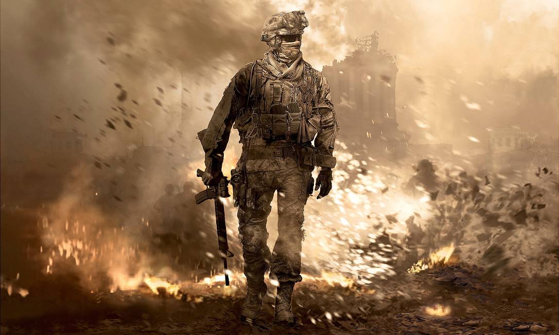 Jogo "Call of Duty: Modern Warfare 2", para computadores; franquia tem mais de dez anos e ainda figura no centro de debates sobre violência e videogames Foto: Terceiro / Reprodução
