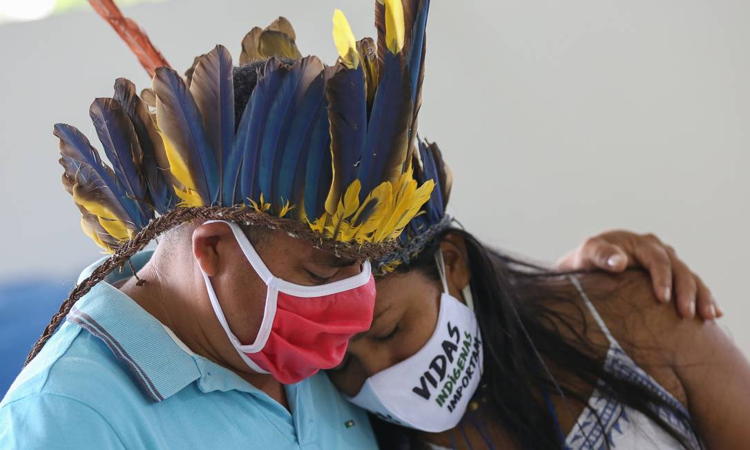 Pesquisa feita por Coiab e Ipam reafirma a vulnerabilidade da população indígena diante da crise sanitária causada pelo novo coronavírus Foto: MICHAEL DANTAS / AFP