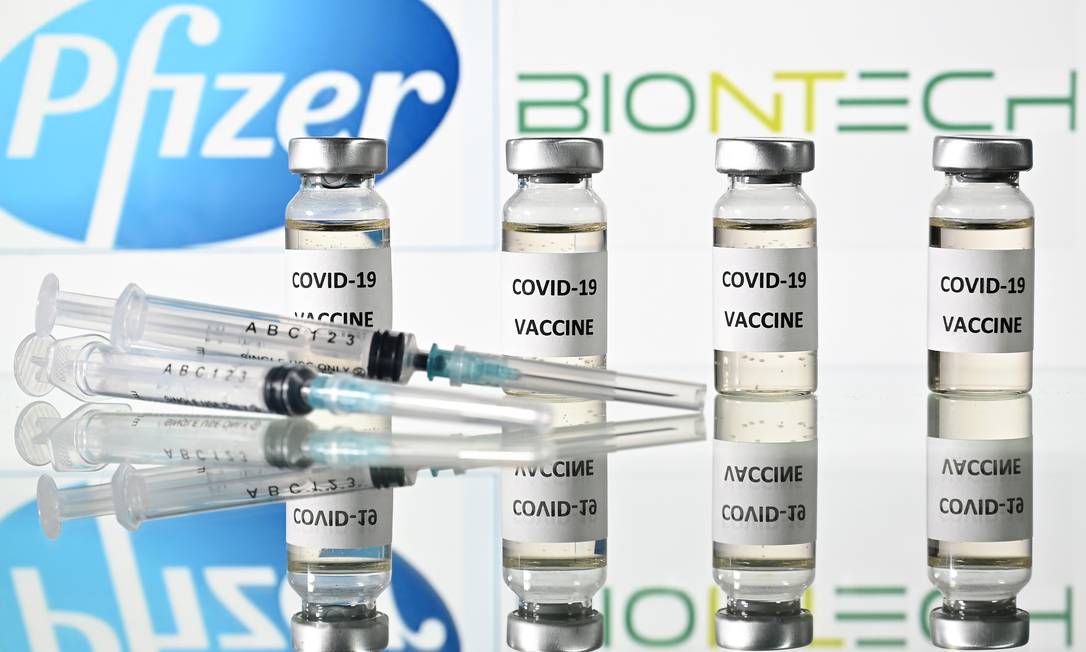 Vacina contra Covid-19 da Pfizer/BioNTech Foto: JUSTIN TALLIS / AFP