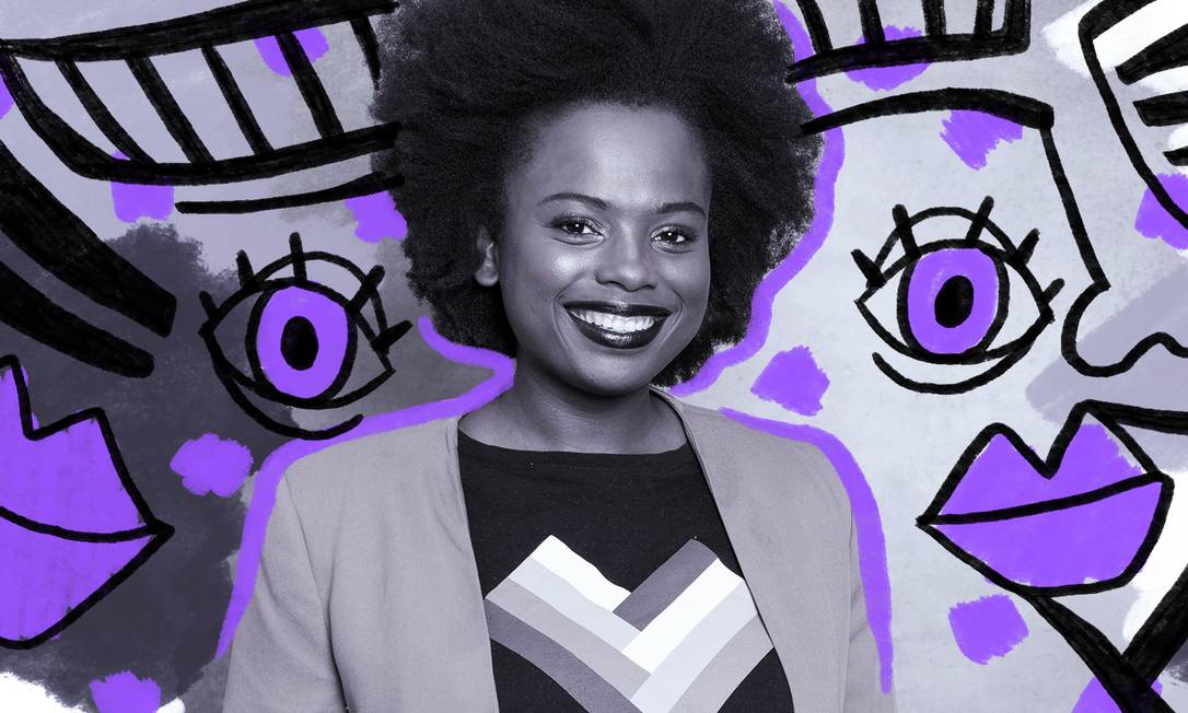 Mulher negra e empreendedora, Luana Genot trabalha para promover a igualdade racial dentro de empresas Foto: Foto de divulgação/ Ilustração: Lari Arantes