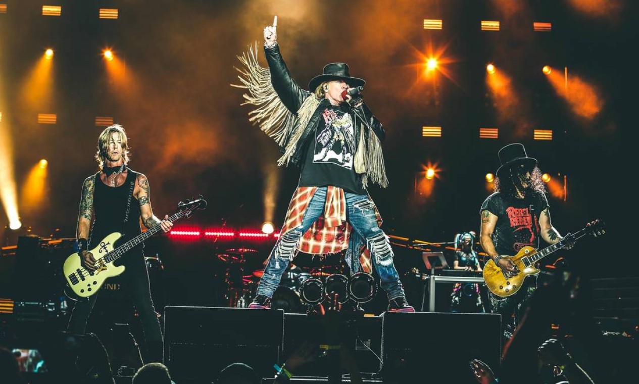 洋楽 Guns N' Roses Live in Rio & Philadelphia Depois de 26 anos, trio formador do Guns N' Roses volta ao Rock in