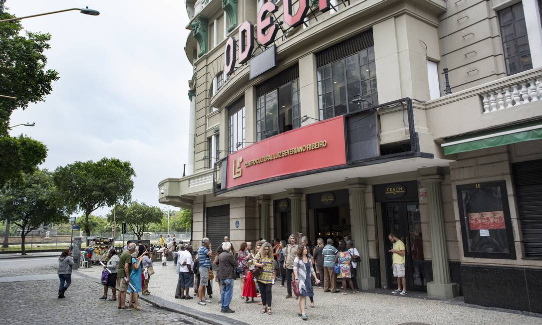 A fachada do Cine Odeon, no Centro do Rio Foto: Ana Branco / Agência O Globo