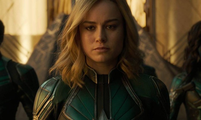 Brie Larson em cena de 'Capitã Marvel' Foto: Divulgação