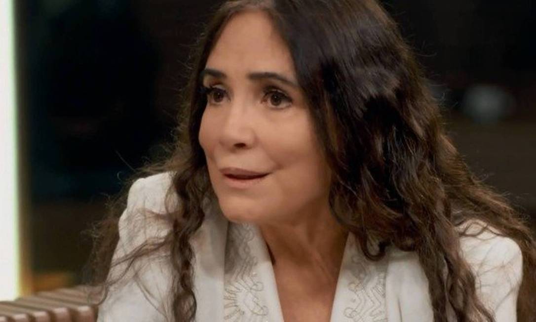 Regina Duarte deu entrevista na TV Globo na última quarta-feira Foto: Reprodução/TV Globo