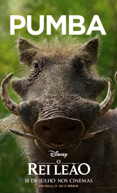 Pumba, em 'O Rei Leão' Foto: Reprodução/Disney