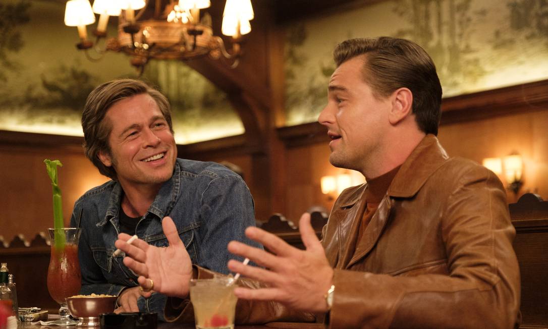 Brad Pitt e Leonardo DiCaprio em 'Era uma vez em Hollywood', de Quentin Tarantino Foto: Divulgação