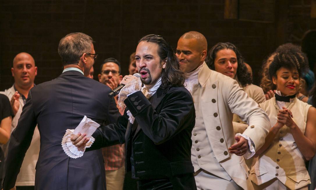 Indicada a um recorde de 16 Tony, a peça 'Hamilton' será exibida nas salas de cinema Foto: Lucas Jackson / Reuters