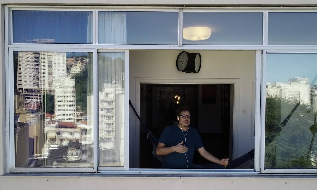 Fábio Porchat, em sua participação no "Entrevista na janela" Foto: Reprodução