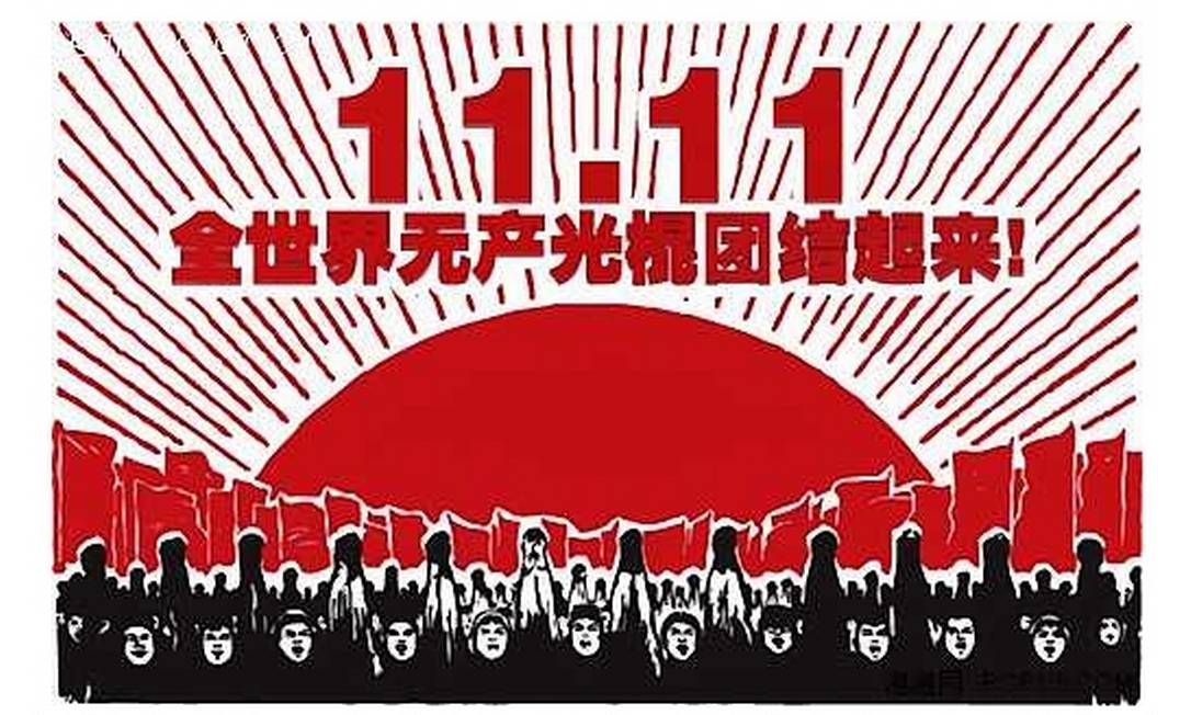 Poster comemorativo do 11.11 na China Foto: Reprodução