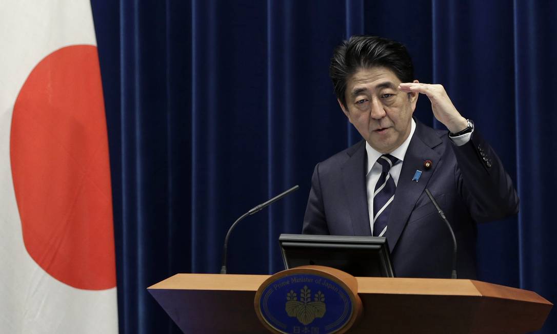 Shinzo Abe, primeiro-ministro do Japão Foto: Kiyoshi Ota / Bloomberg