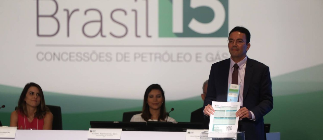 ANP - Leilão de áreas de petróleo - 15º Rodada de licitações Foto: Pedro Teixeira / Agência O Globo
