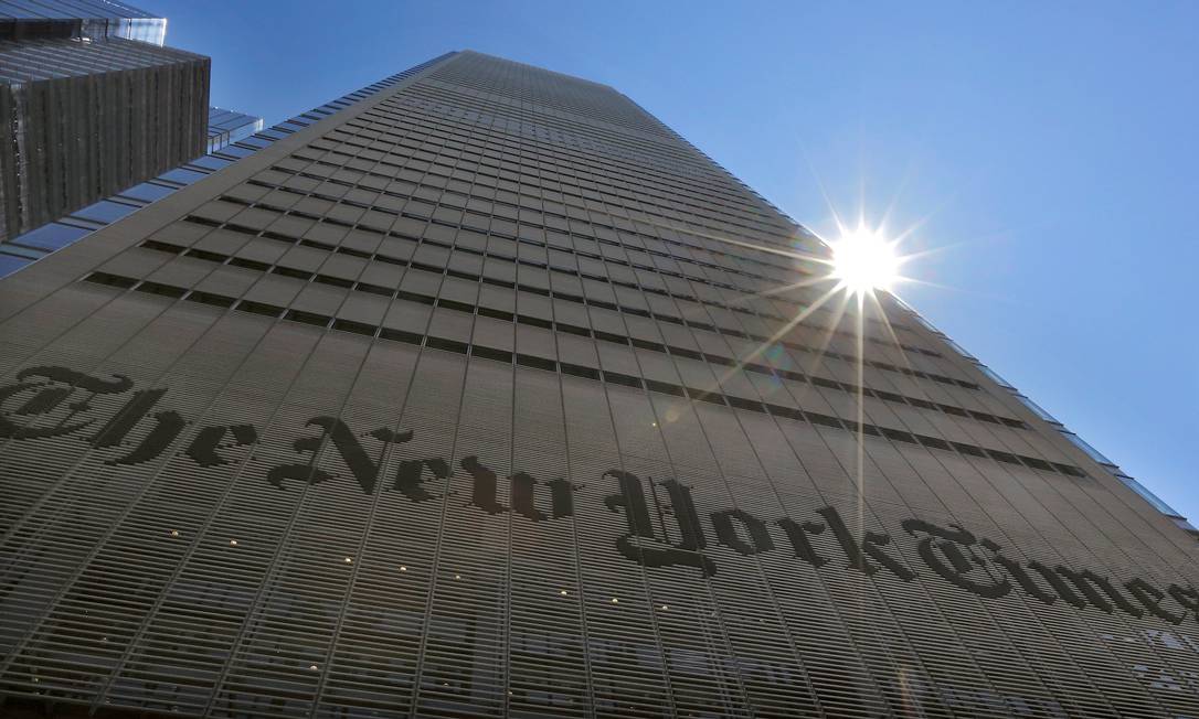 A sede do The New York Times, em Nova York Foto: Brendan McDermid/Reuters / REUTERS