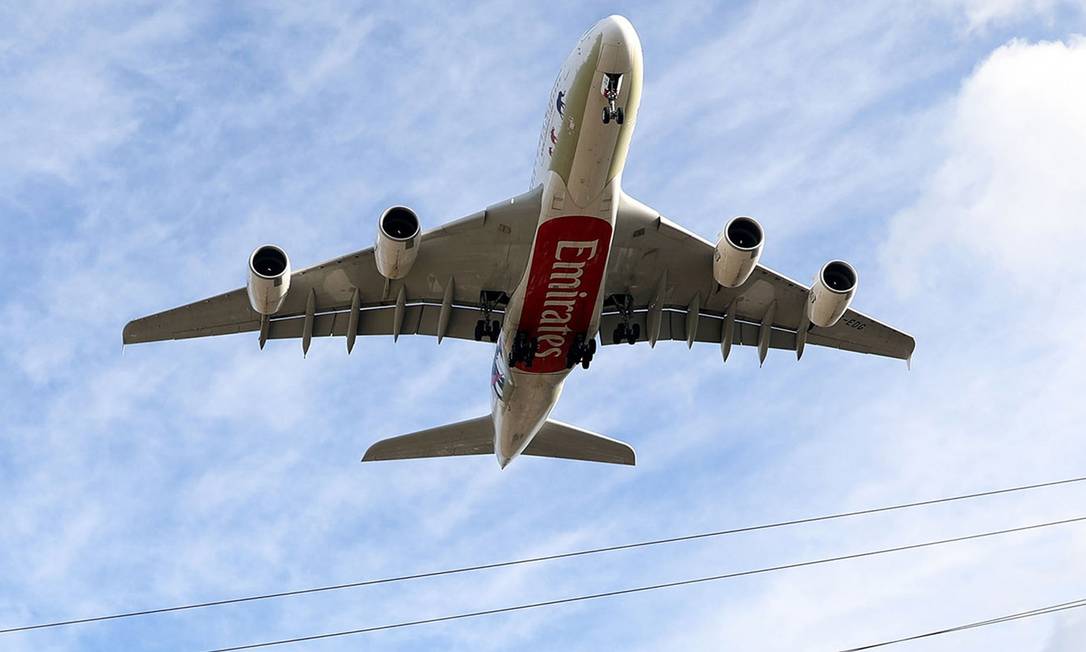 Avião de passageiros operado pela Emirates Foto: Chris Ratcliffe / Bloomberg