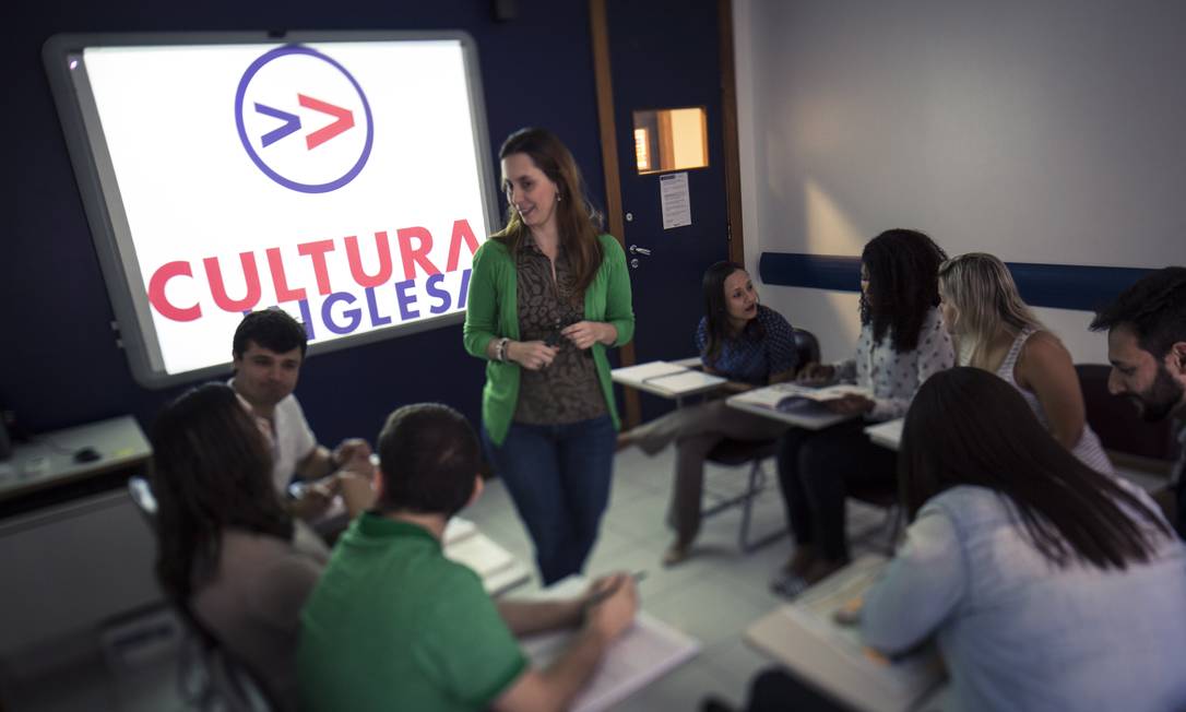 Sala de aula de unidade da Cultura Inglesa no Rio de Janeiro Foto: Leo Martins / Agência O Globo
