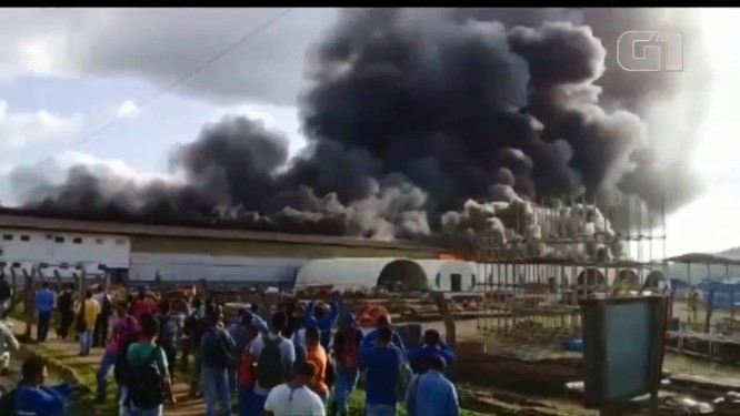  Incêndio atinge usina de Belo Monte, no PA. Foto: Reprodução / Reprodução