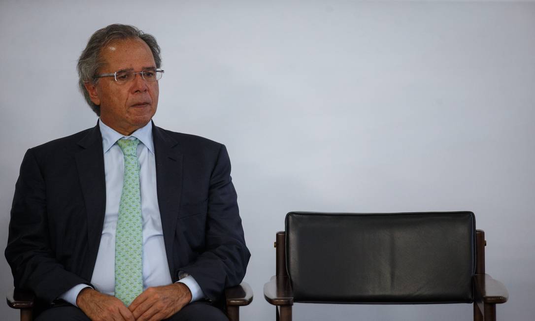 Ministro Paulo Guedes no Palácio do Planalto Foto: Daniel Marenco / Agência O Globo