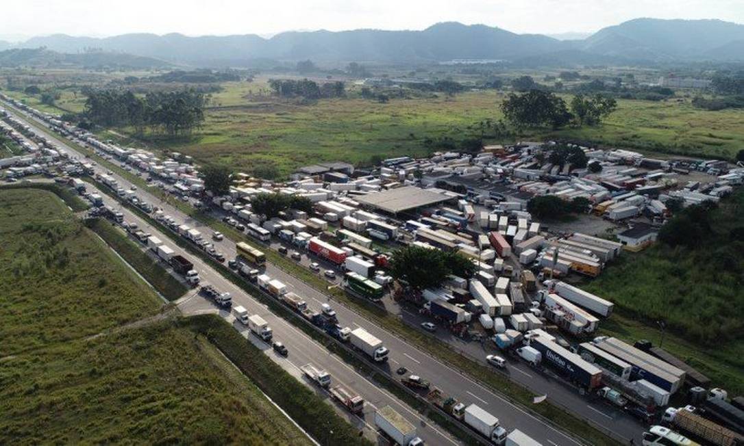 Greve de caminhoneiros em maio de 2018 Foto: Reneé Rocha / Agência O Globo