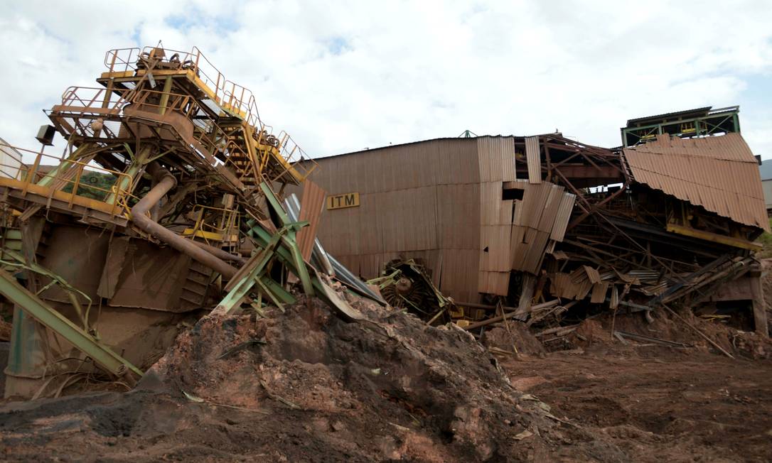 Estruturas da Vale destruídas após o rompimento da barragem em Brumadinho, em Minas Gerais
Foto: Washington Alves
/ Reuters
