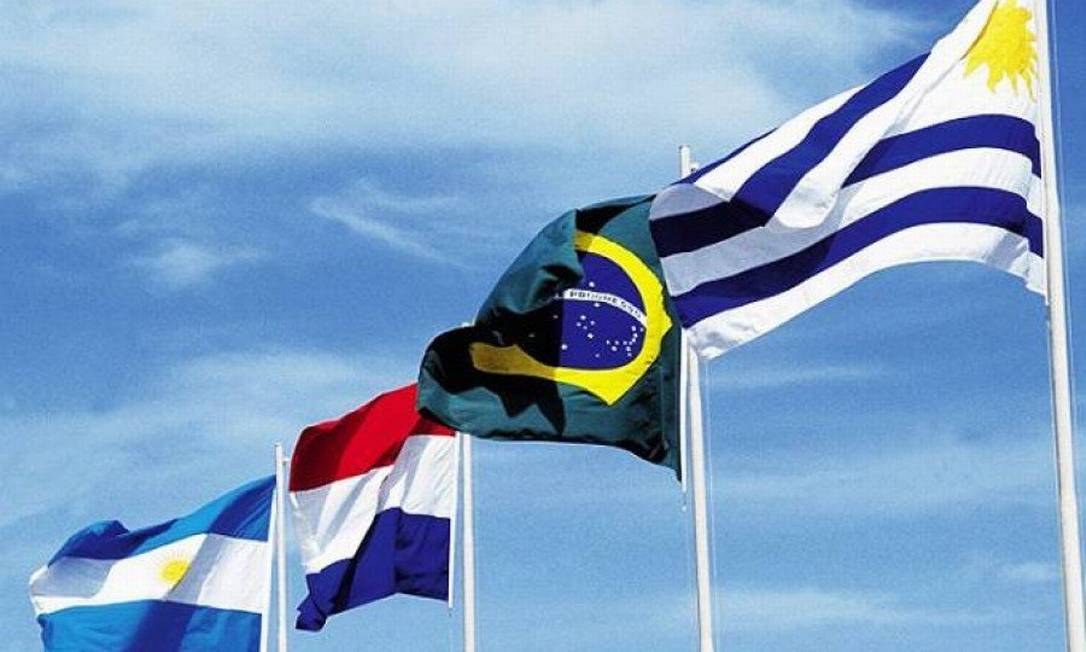 Bandeiras dos países do Mercosul Foto: Reprodução