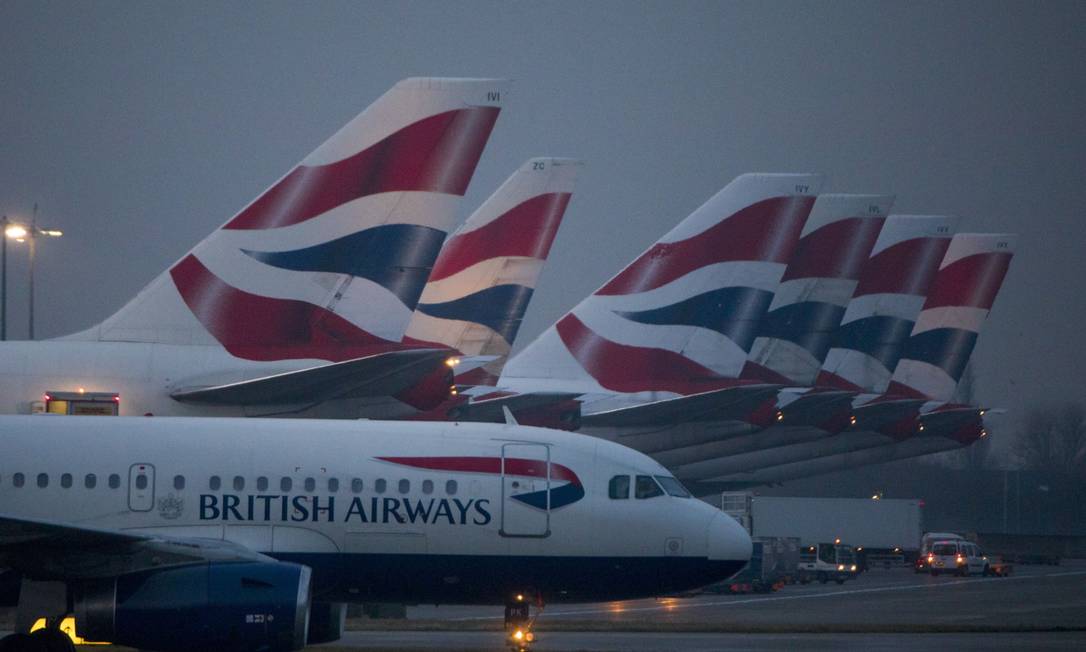 Aviões da British Airways Foto: Jason Alden / Bloomberg