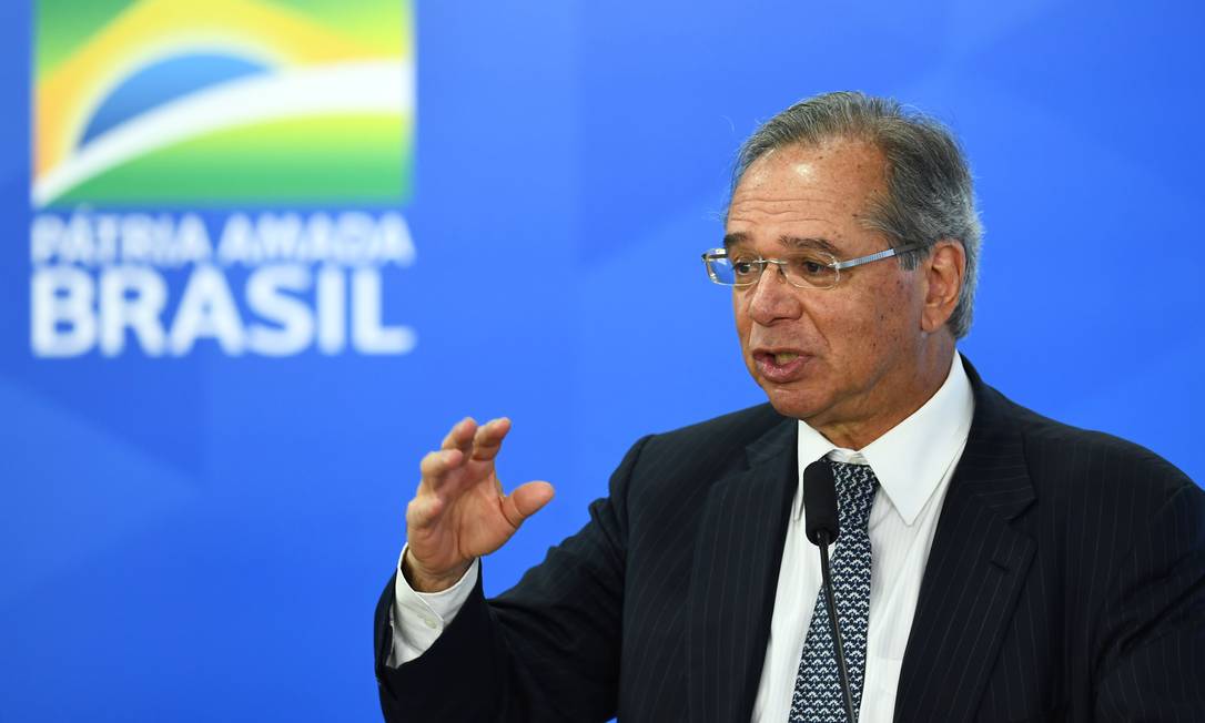Paulo Guedes, ministro da Economia do governo Jair Bolsonaro Foto: Evaristo Sá / AFP