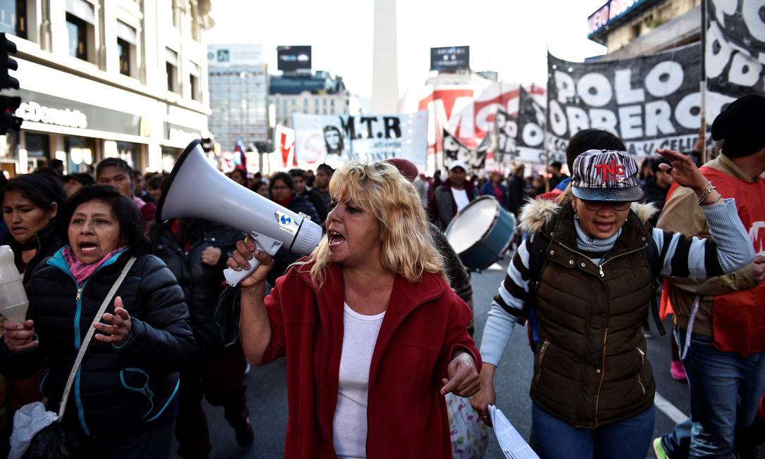 Protestos contra o governo argentino Foto: Reuters