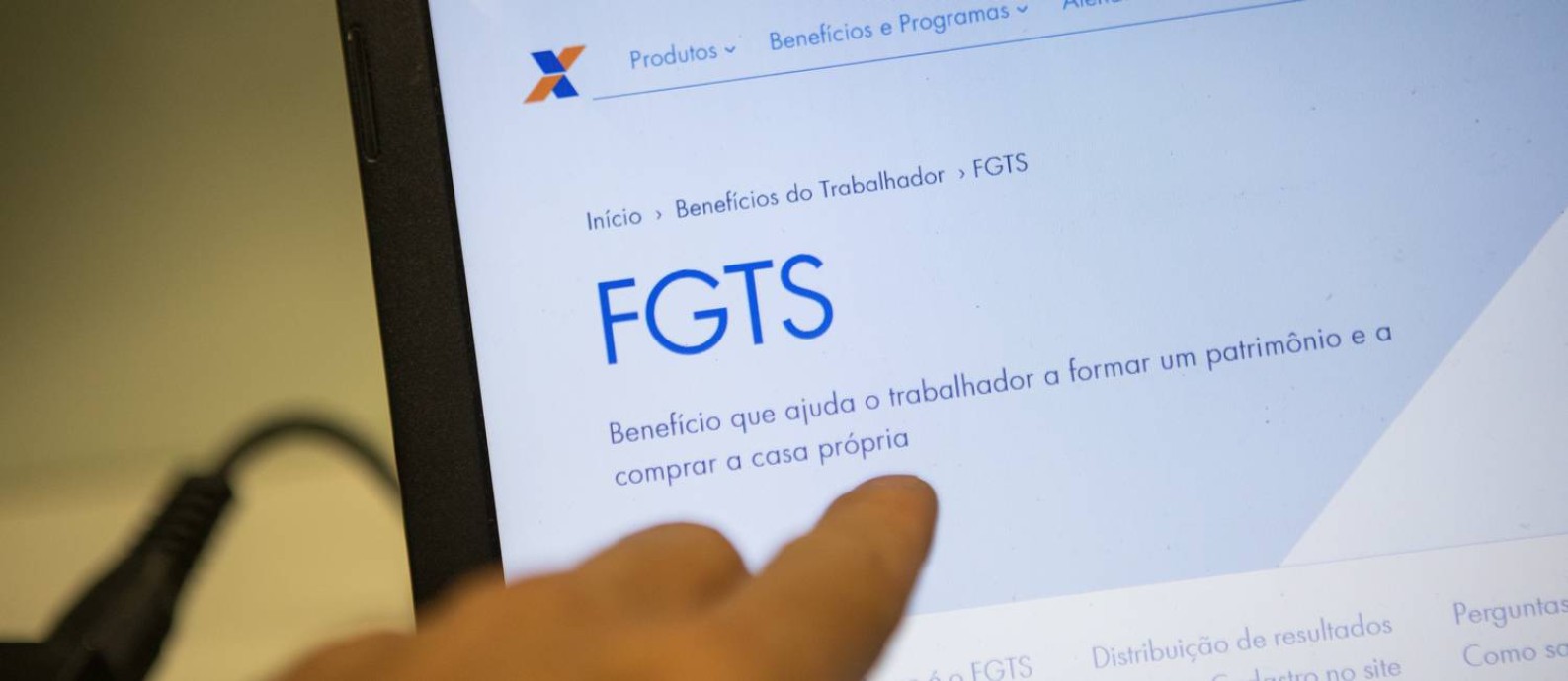  Plataforma Digital da Caixa para acesso ao FGTS Foto: Gabriel Monteiro / Agência O Globo