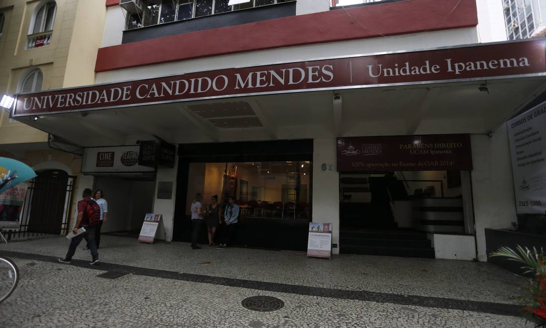 Fachada da Universidade Candido Mendes em Ipanema, zona sul do Rio Foto: Domingos Peixoto / Agência O Globo
