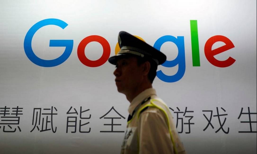 Logo do Google é visto durante a China Digital Entertainment Expo and Conference (ChinaJoy), realizada em agosto em Xangai, China Foto: Reuters
