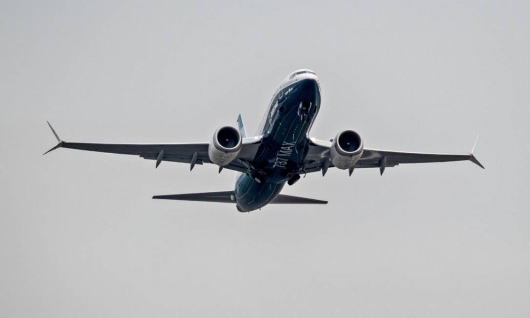 737 Max, da Boeing: sinal verde do órgão regulador de aviação no Brasil para voltar a operar Foto: Bloomberg