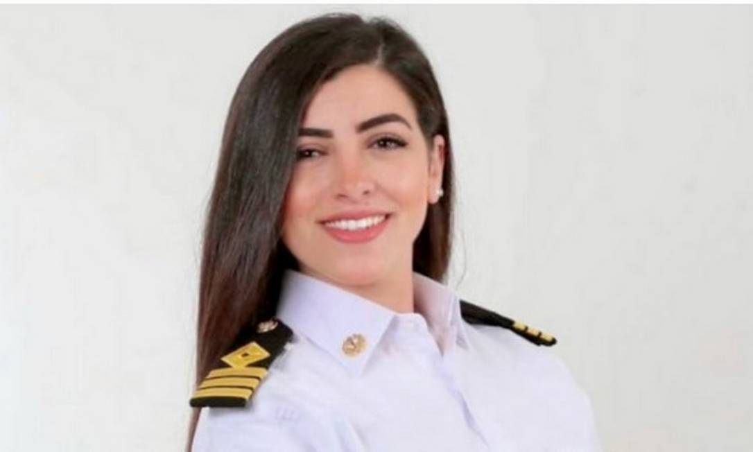Marwa Elselehdar é a primeira capitã de navio do Egito Foto: Arquivo pessoal