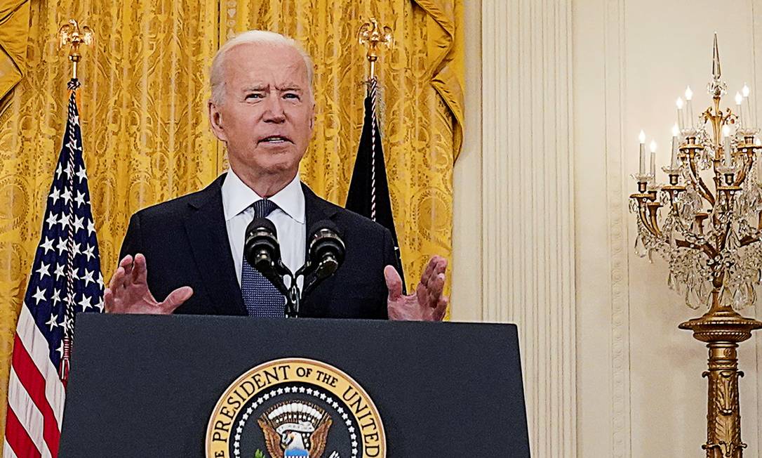 O presidente americano, Joe Biden, na Casa Branca Foto: KEVIN LAMARQUE / REUTERS