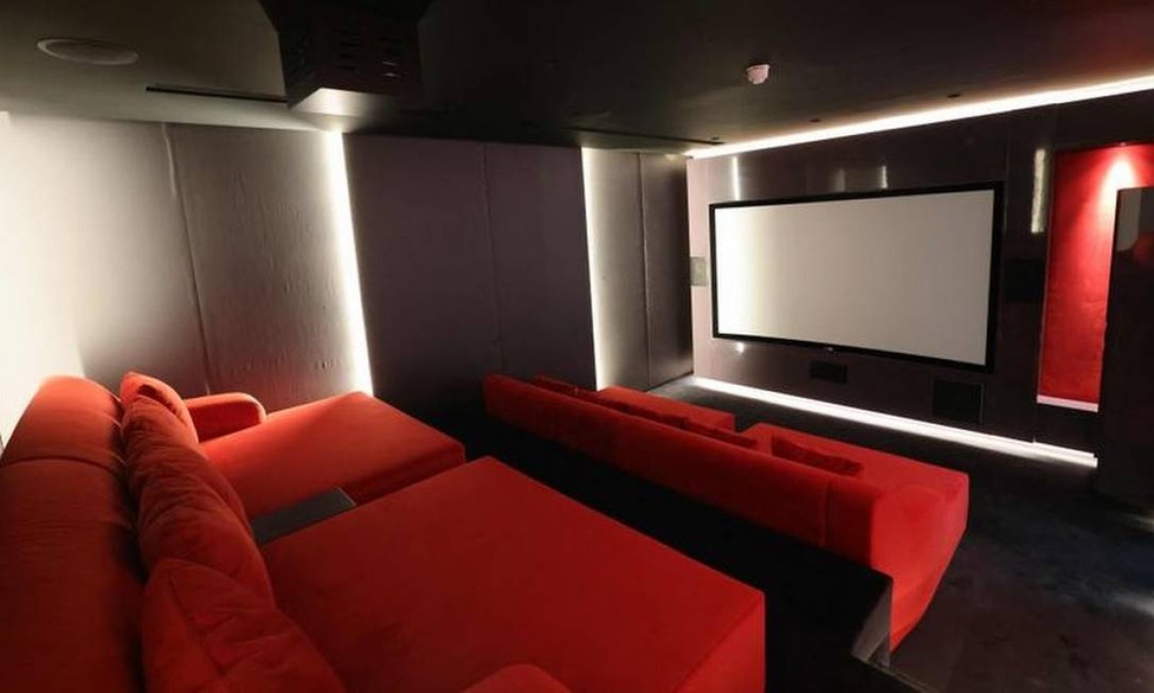 Sala de cinema da mansão de US$ 26 milhões Foto: Giuseppe Cacace - AFP