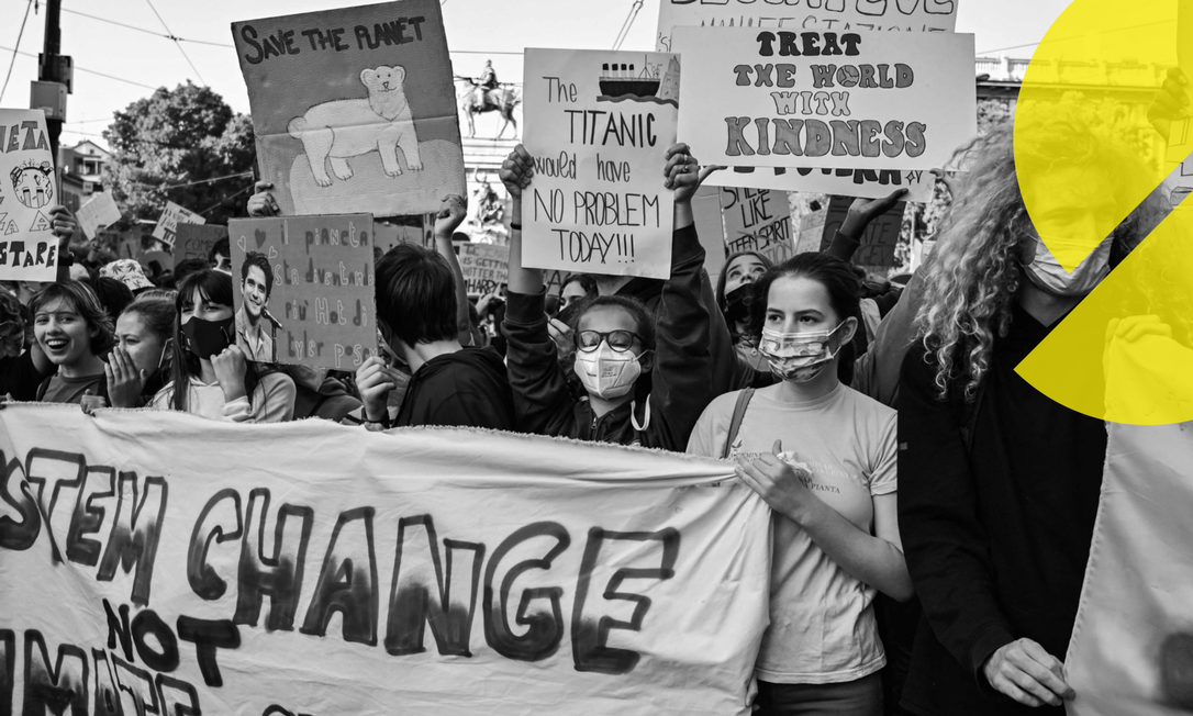 Ativistas cobram medidas para evitar os efeitos das mudanças climáticas Foto: AFP