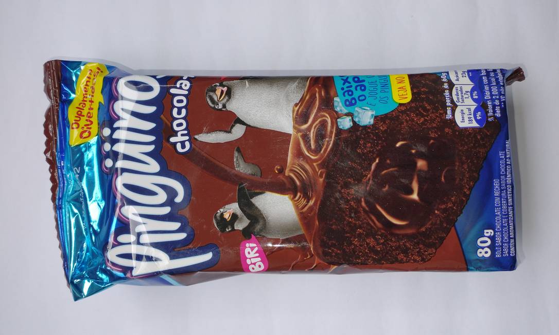 Idec aponta publicidade abusiva em dois produtos da linha de bolos recheados de chocolate e baunilha da marca Pingüinos, do Grupo Bimbo. Foto: Divulgação