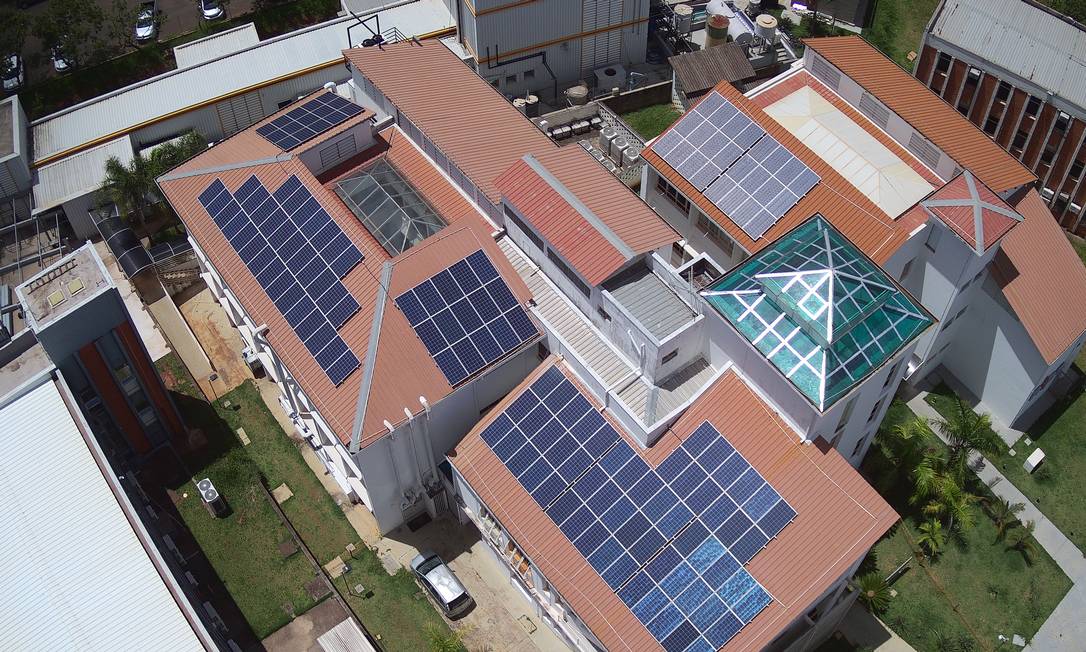 Laboratório - Telhados com painéis fotovoltaicos e aproveitamento da luz natural no Campus Sustentável da Unicamp, que testa soluções para tornar cidades mais inteligentes Foto: Divulgação
