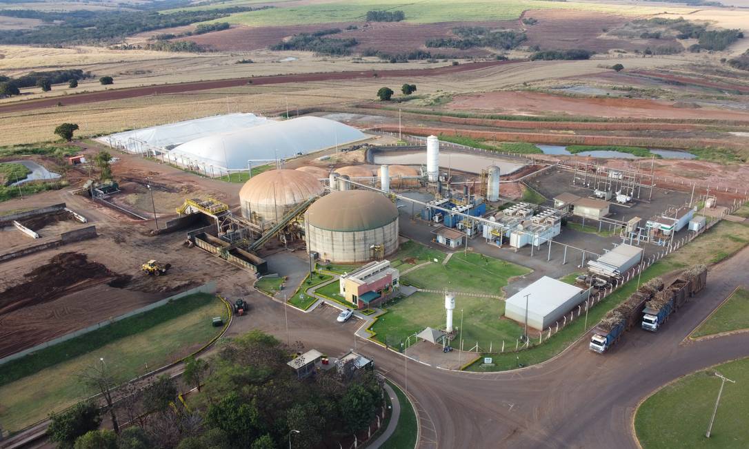 Planta da Geo em Tamboara, no Paraná, capacidade instalada para produção de biometano e para geração de energia elétrica Foto: Divulgação