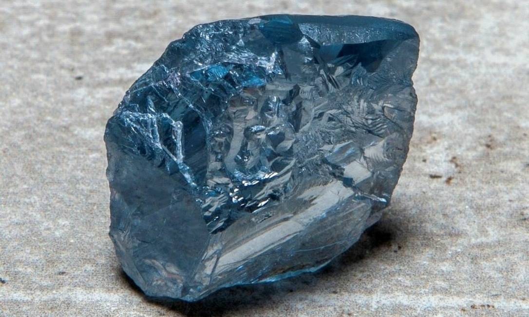 Diamante azul encontrado neste ano na África do Sul Foto: Reprodução