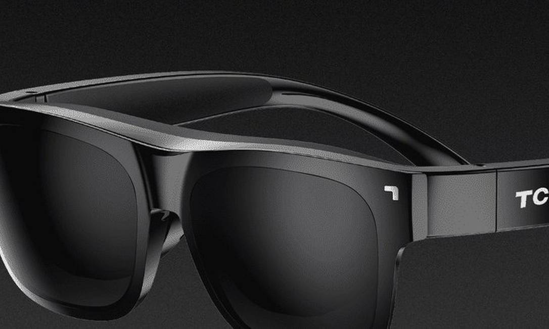 Os óculos XR, da TCL, que combina elementos de realidade aumentada e virtual Foto: Divulgação