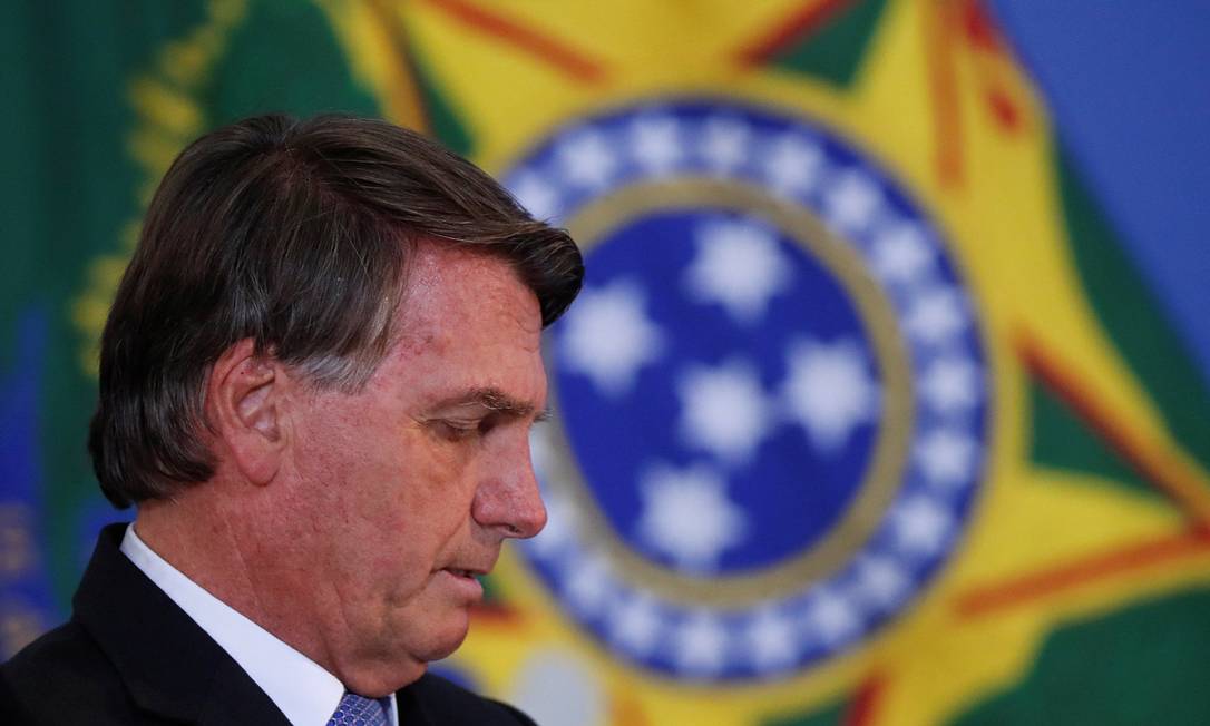 O presidente Jair Bolsonaro participa de evento no Palácio do Planalto Foto: Adriano Machado/Reuters/12-02-2022