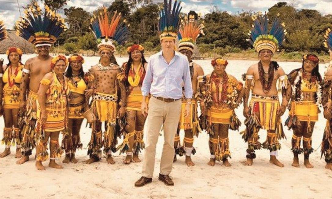 Na primeira viagem à Amazônia Legal, Salles visitou a Terra Indígena Utiariti, no noroeste de Mato Grosso, onde produtores rurais brancos plantam soja e milho transgênicos mediante o pagamento de porcentagem da safra à etnia pareci. Foto: Reprodução
