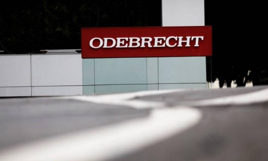 Logo da Odebrecht em frente à sede da empresa em São Paulo. Foto: Nacho Doce / Reuters