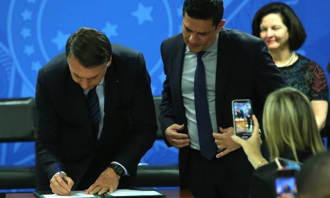 Bolsonaro ouvirá Sergio Moro para indicar novo PGR Foto: Jorge William/OGlobo
