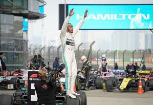 Hamilton ganhou a corrida na China de ponta a ponta. Foto: WANG ZHAO / AFP