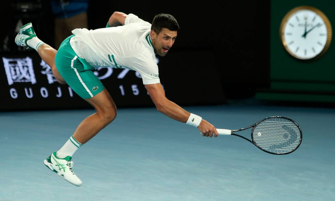 Novak Djokovic, no Australian Open Foto: BRANDON MALONE / AFP