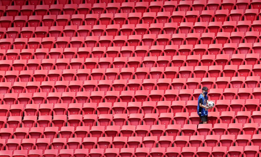 Estádio Mané Garrincha não recebeu público para a final da Supercopa Foto: UESLEI MARCELINO / REUTERS