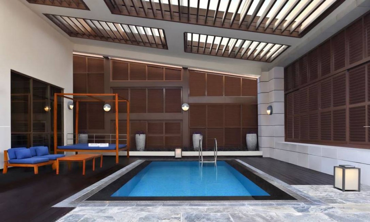 A piscina particular de uma villa, acomodação mais luxuosa do hotel Foto: divulgação
